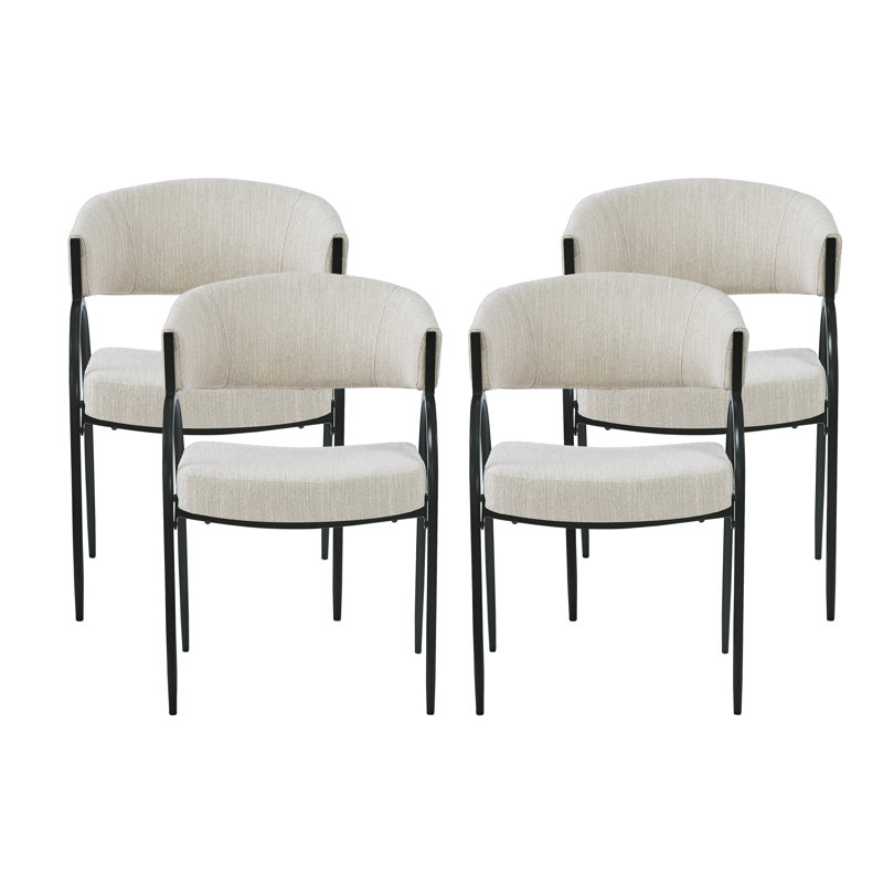 Chaises de salle à manger rembourrées Marvin, Beige