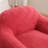 Round Bean Bag Chair, Plush Memory Foam Lounge Chair with Back and Arm Support-2051720411