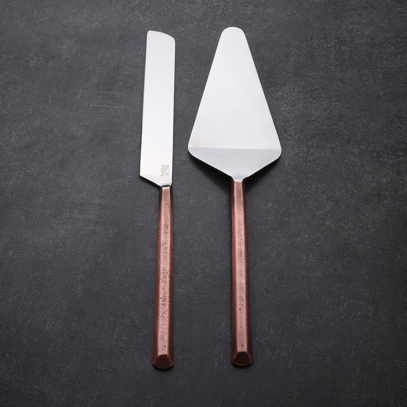 Plat à gâteau 2 pièces Inox Artisans Plateau Ensemble