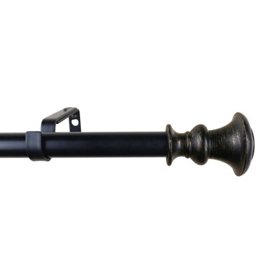 Kelliher Polyresin Adjustable Single Curtain Rod