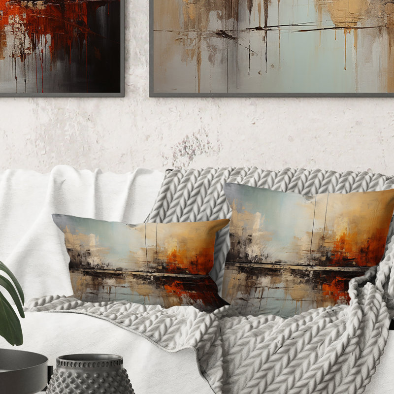Coussin Teal - Orange Bold Energy II - Dams