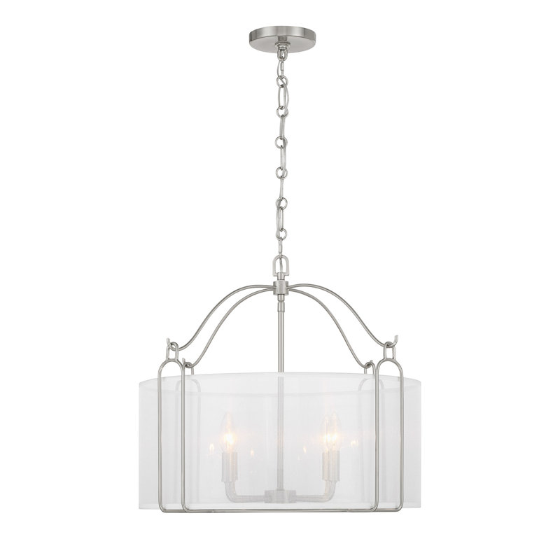 Hubbs 4 lumières Ashlay en nickel satiné, Nickel satiné