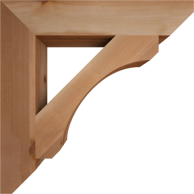 Support en bois / corbeau, Cèdre rouge de l'Ouest (lisse), H 22 po x l 3,5 po x P 22 po