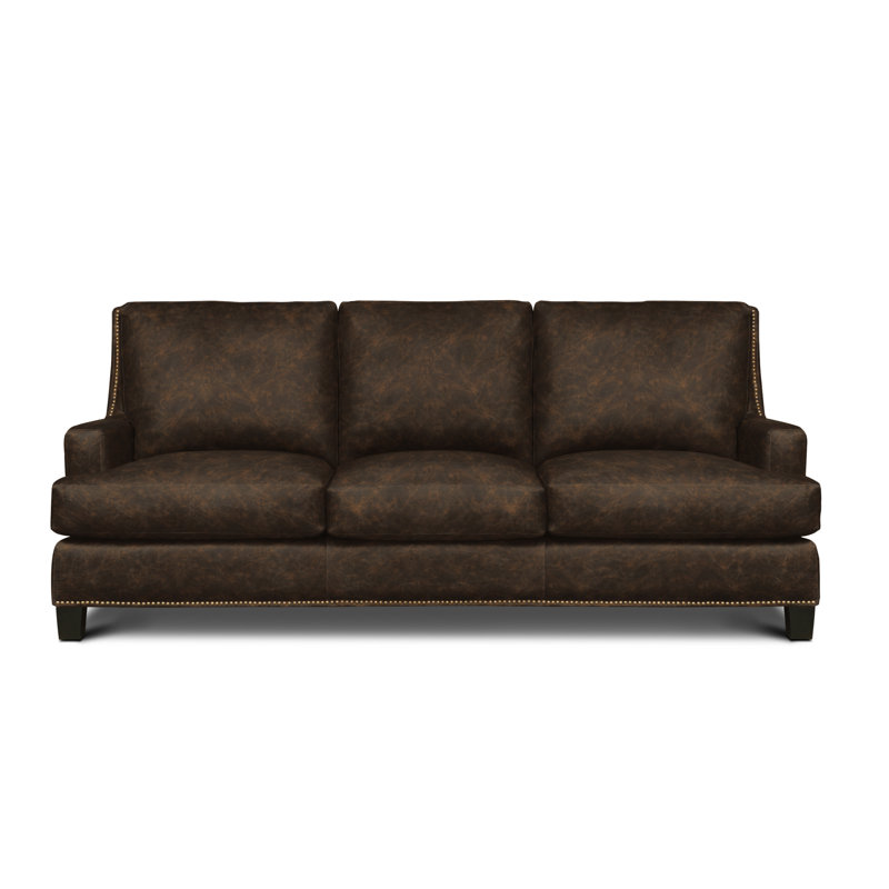Rebecca Leather Sofa, Yes, Espresso, Saddle (Maestro Artisano)