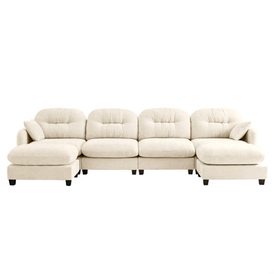 Modular Sectional U Shaped Couch With Ottoman