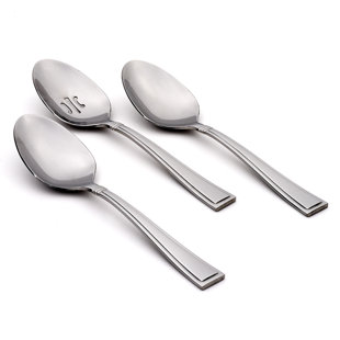 Stainless Steel Portion Control Solid Serving Spoon 3-Piece Combo