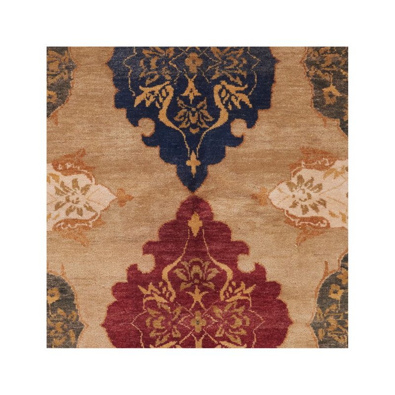 Tibetan Hand Knotted Wool Pile Rug, Rectangle 4' x 6'