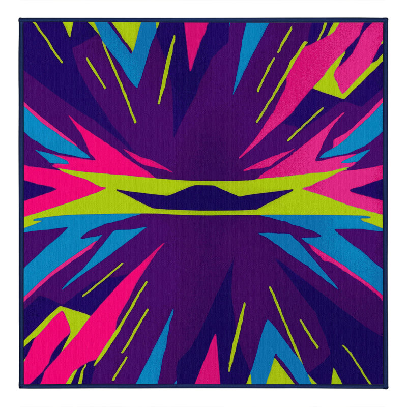 Neon Shadows Rug, Square 4'
