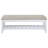 Kahn Upholstered Rectangular Bench with Shelf White