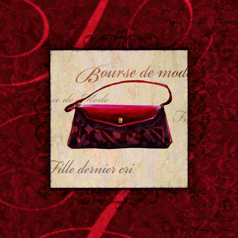 Sac à main tendance rouge avec, H 12 po x l 12 po