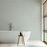 Bloom Ring - Pale Mineral Blue Wallpaper