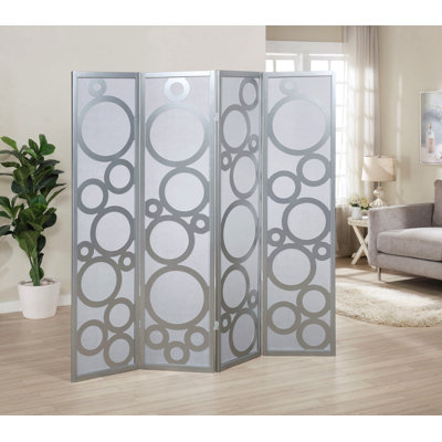 Degen 69.50 " W x 70.50 " H 4 - Panel Solid Wood Folding