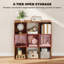 3-tier 9 Cubes Unit Cupboard Bookcase 91.5*29.5*91.5 cm MDF 1 Piece Cube Storage Rustic Brown Enclosed Storage-546422170