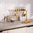 2 Tier Bamboo Corner Shelf, Cabinet Organizer Shelves For Countertop, Adjustable And Moveable Spice Rack For Kitchen,Bathroom,Coffee Area