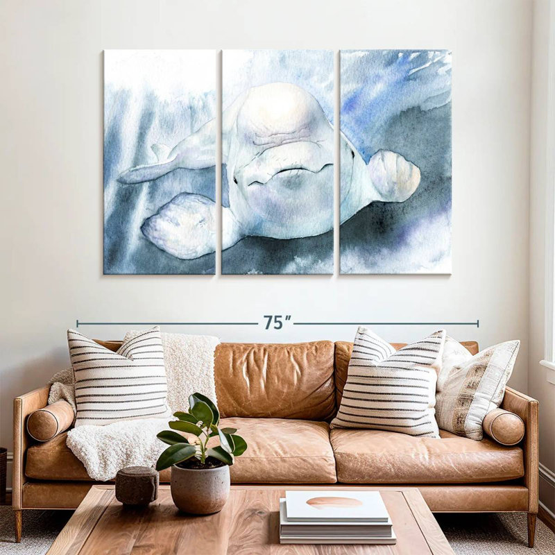 Brampt Beluga Whale, 42" H x 65" W