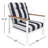 Townsend Metal Outdoor Lounge Club Chair With Sunbrella Cushion
