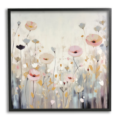 Az-476 - "Pastel Poppy Meadow" encadré sur toile par Irena Orlov