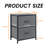  2/4-Drawer Dresser with Metal Frame & Wood Top, Fabric Storage Organizer, Black/Gray/Brown/White-1964554269