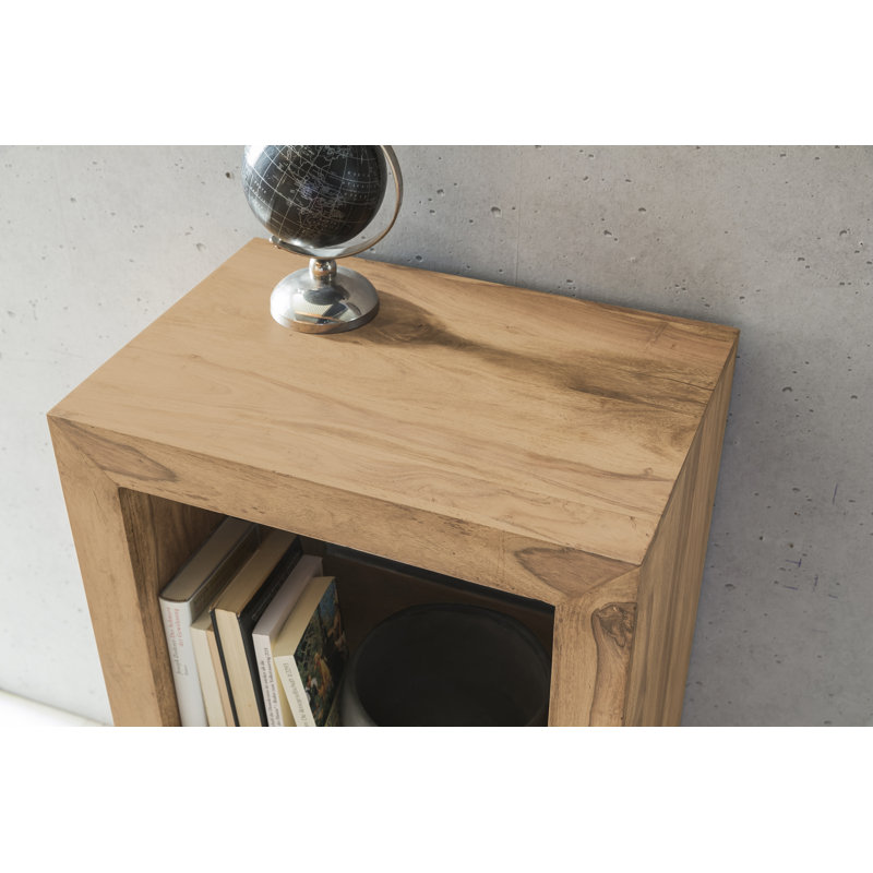 Littleton 88cm H x 50cm W Solid Wood Cube Bookcase