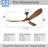 3-Blade Indoor Smart Ceiling Fan with Light and Remote/APP Control,3 LED Colors,6 Speed Quite DC Motor,Timer-1529255-17103311