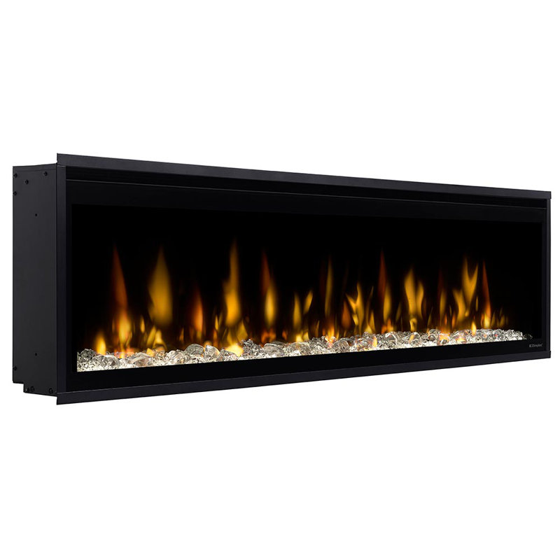 Ignite Evolve Black Electric Fireplace with 8530 BTU, 16.49''H x 61.42''W x 5.88"D