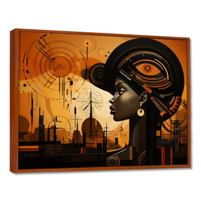 Portrait géométrique urbain africain Fashionista III - art mural africain