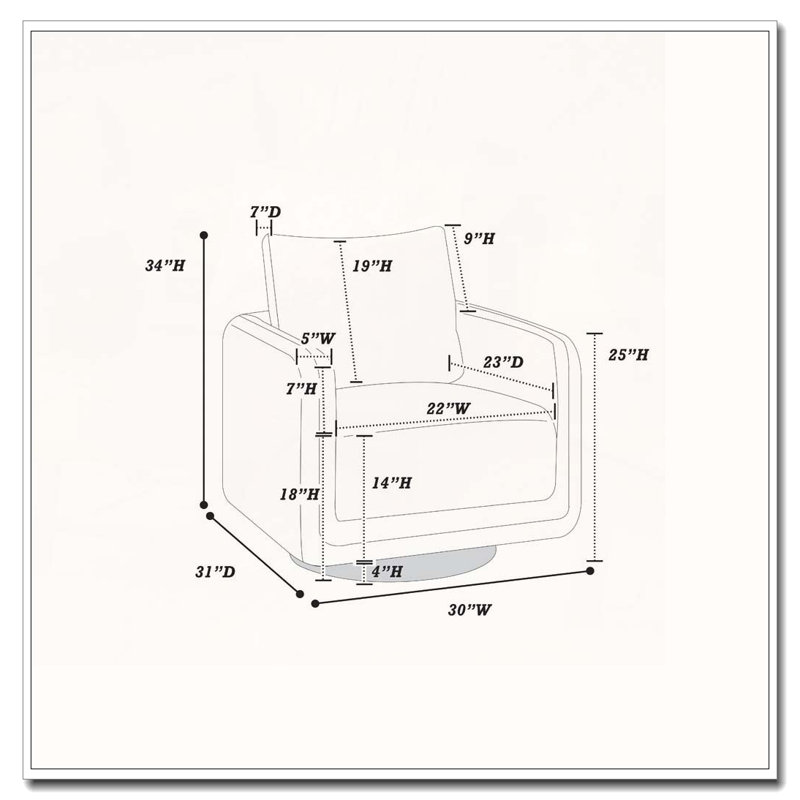 Chaise pivotante à 360 degrés