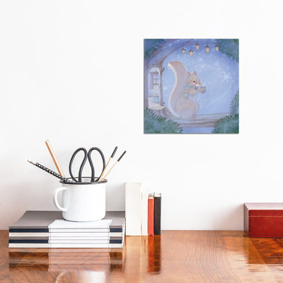 Cozy Squirrel - Wrapped Canvas Painting