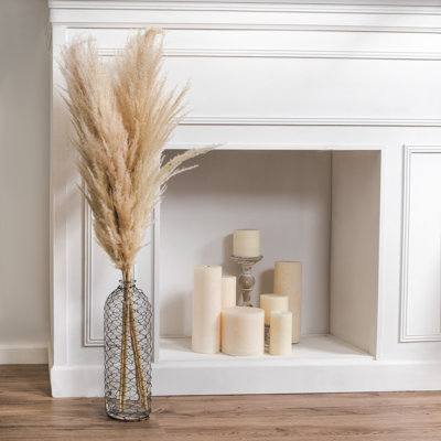 Letcher 46" Dried Natural Pampas Grass, 6 pieces per Pack