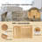 Guein Square Natural Marble Tray,Golden Travertine