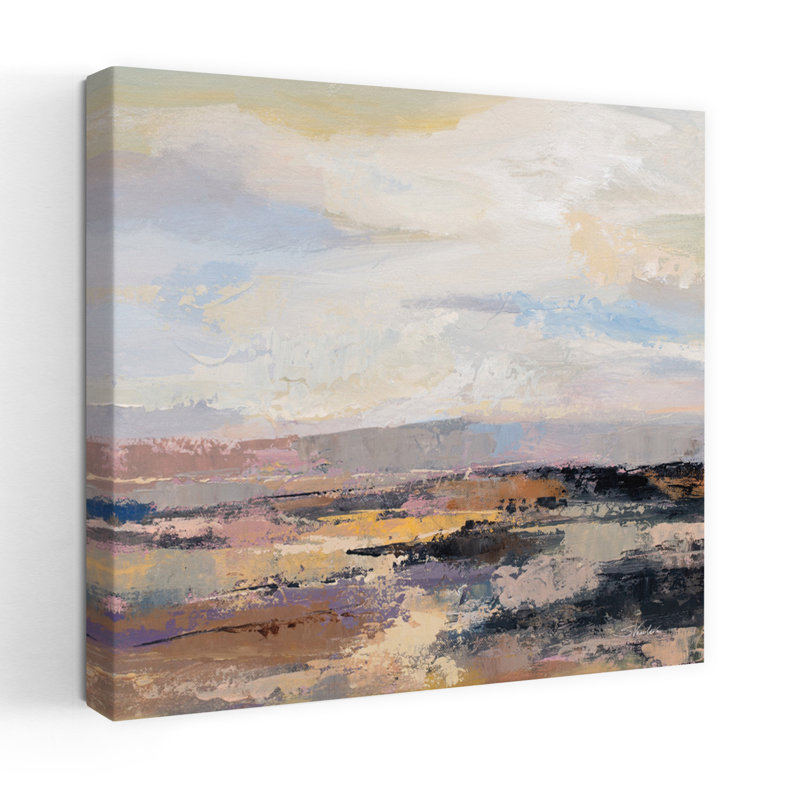 Route au crépuscule Ii, art contemporain, H 32 po x l 32 po