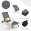 Chaise longue d'extérieur inclinable Addylen