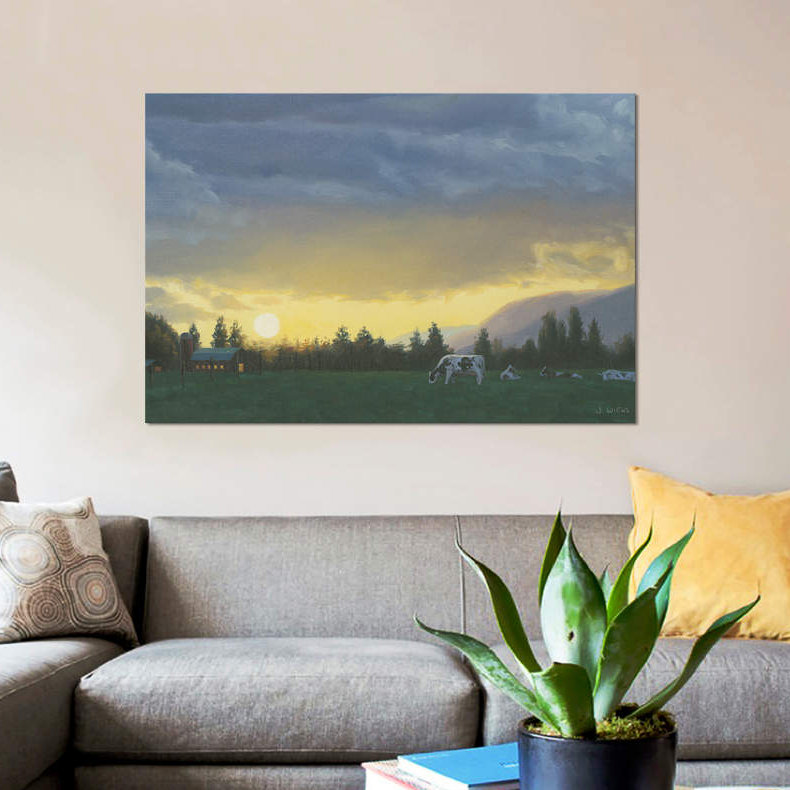 « farm life ii », impression sur toile, H 12 po x l 18 po x P 1,5 po