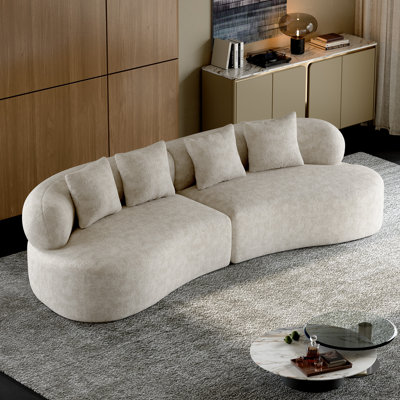 Boneless Curved Sofa Modular Sofa Couch