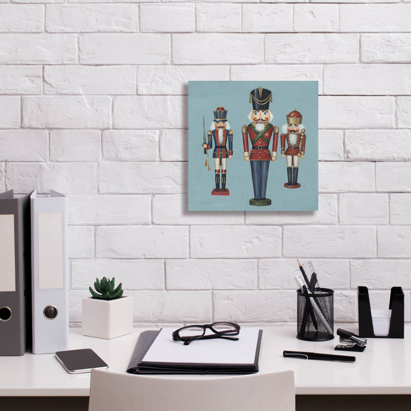Art mural sur toile The Holiday Aisle® «Soldier Nutcrackers» par David Carter, H 12 po x l 12 po x P 0,75 po