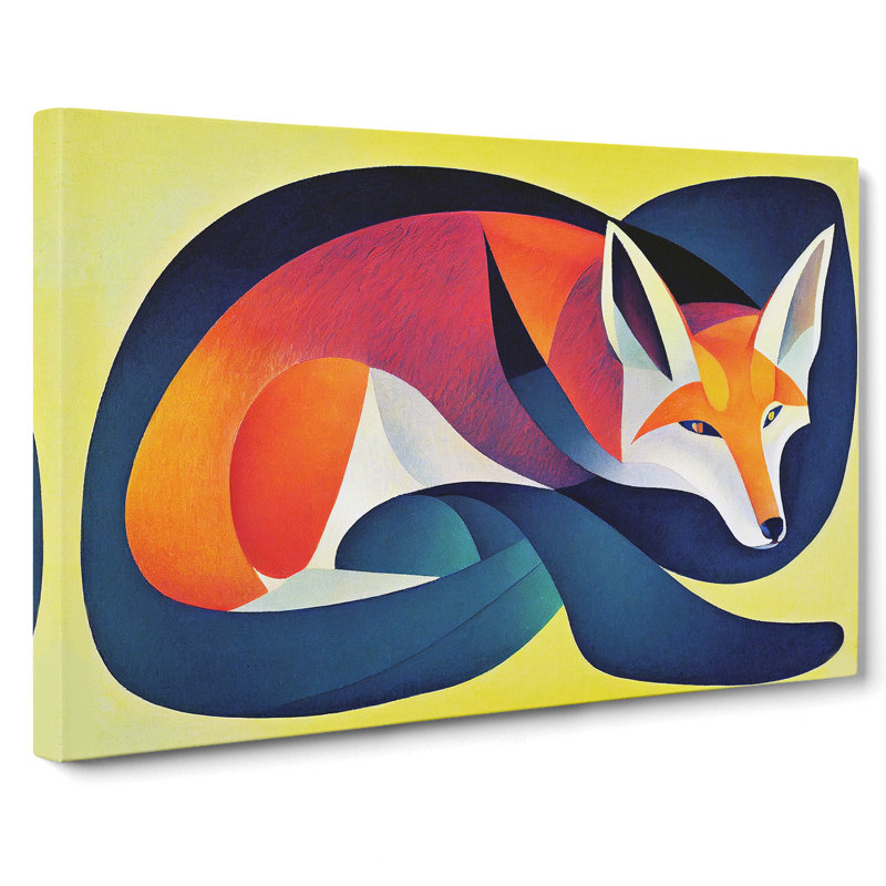 A Dazzling Abstract Fox - Wrapped Canvas, 40cm H x 60cm W x 3cm D