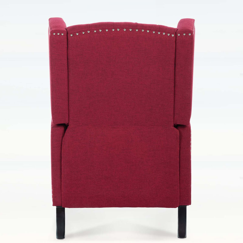 Fauteuil inclinable manuel avec dossier haut, Vin rouge
