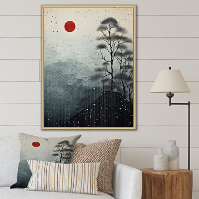 «Japon Art Serene Zen Minimalisme III», reproduction sur toile florale