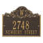 Acanthus Monogram 3-Line Wall Address Plaque-377949269-377949270