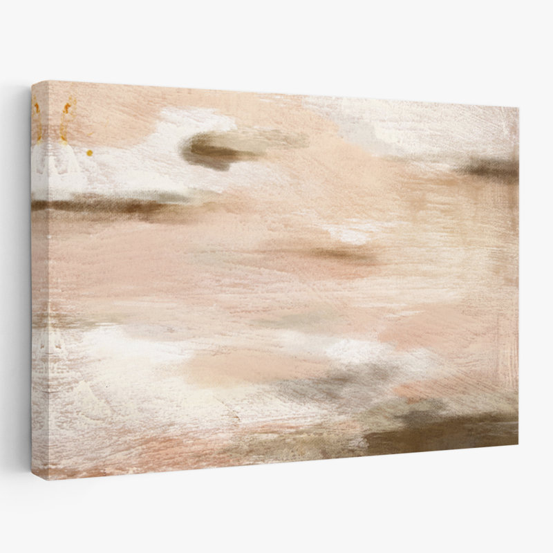 Sophia - Art abstrait rosé brun, H 40 po x l 60 po