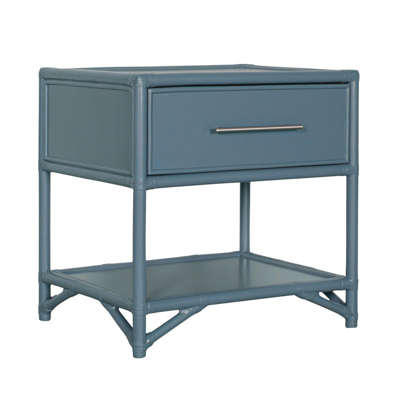 Silas Bedroom Set, Regatta Blue, 4 Pcs: Dresser, Headboard, 2 Nightstands, Twin