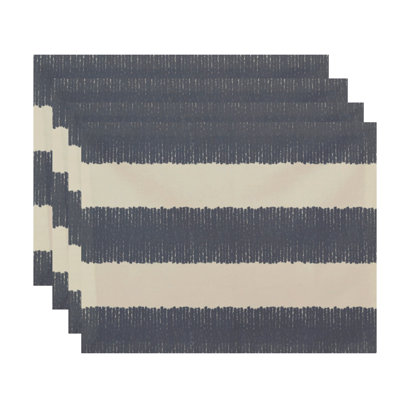 Polyester Striped Rectangle Placemat