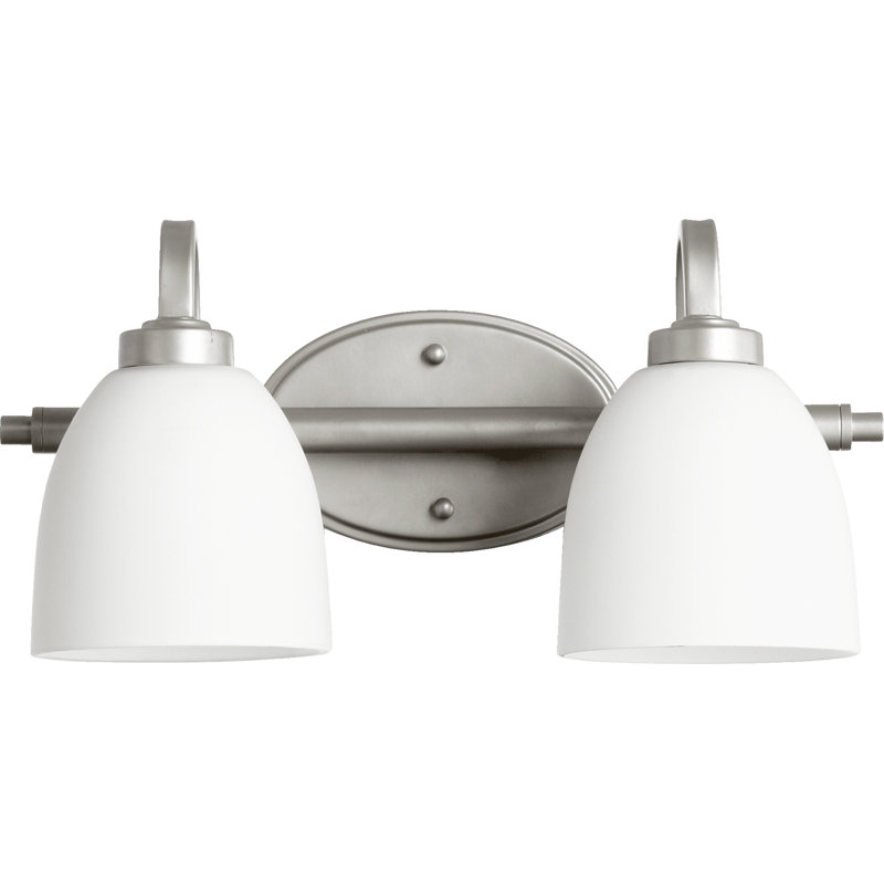 Éclairage pour salle de bain 2 lumières Cariad, Nickel classique