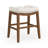 Bar Stools, 24 Inch Fabric Counter Height Bar Stools, Saddle Barstools For Kitchen Island With Nailhead Trim Tufted Button-1384273305-1384273286