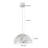 1-Light White Marble Finish Dome Pendant Light
