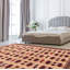 Tapis décoratif de laine brun clair en laine de conception unique 6 pi 7 po x 9 pi 6 po Catarcio noué à la main