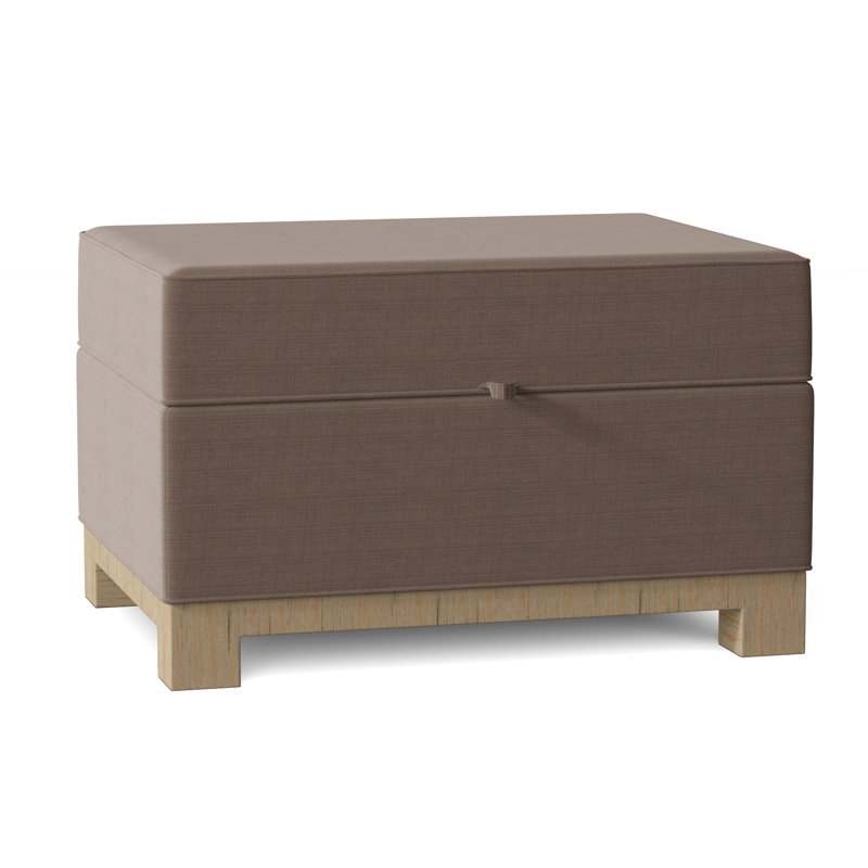 Repose-pieds rectangulaire avec rangement Brandes, Naturel, Dauphin