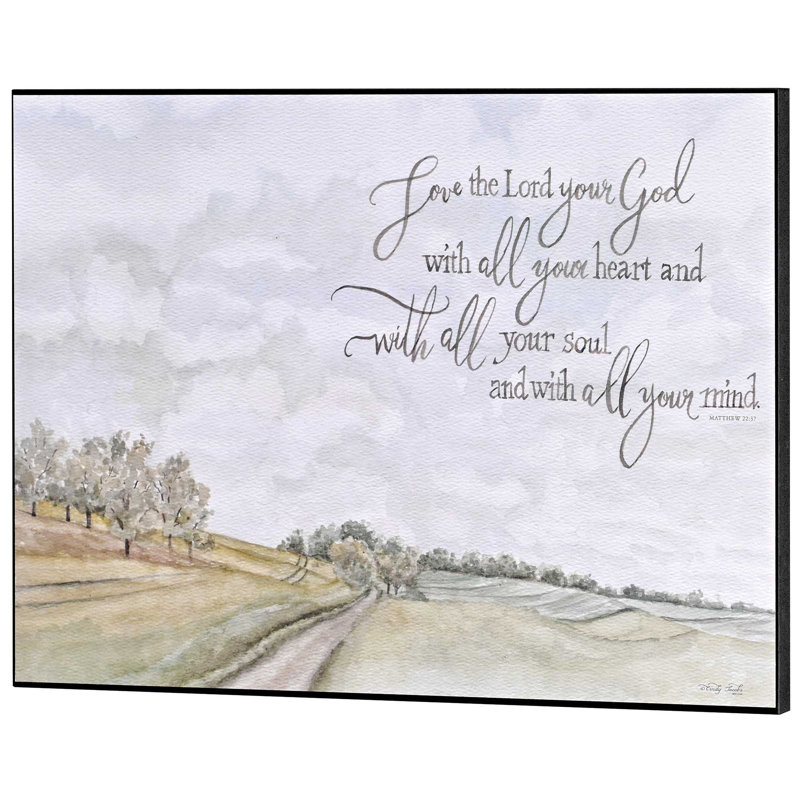 Plaque murale Love God With Whole Heart
