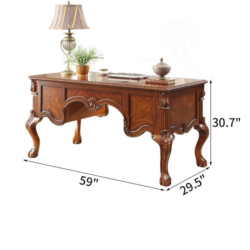 Bureau d'écriture rectangulaire en bois massif American