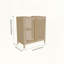 Armoire de lavabo grande capacité en bambou naturel